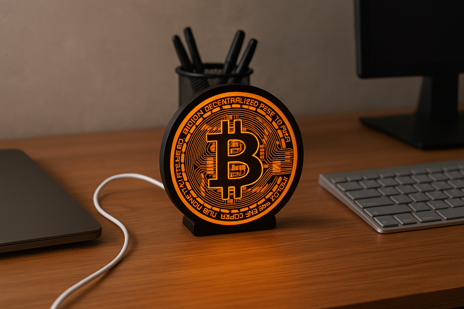 Premium Bitcoin LED Lamp - Decorative Lighting for Crypto Enthusiasts - Premium Quality