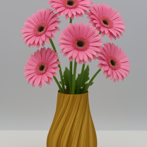 Premium Stylish 3D printed vase with modern twisted design - Premium Quality