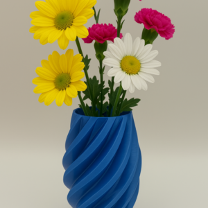 Premium Stylish 3D printed vase with modern twisted design - Premium Quality