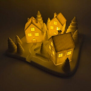 Alternative view of Premium Sfeervol Kerst Dorpje met LED Verlichting - Witte Kerstdecoratie voor een Warm Winterhuis