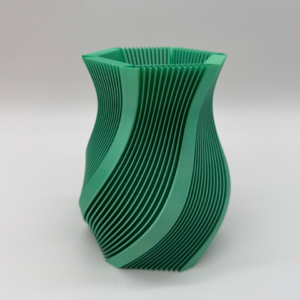 Alternative view of Premium Vase with Wavy Ribbed Pattern - Futuristic Modern Design - Decorative Flower Pot