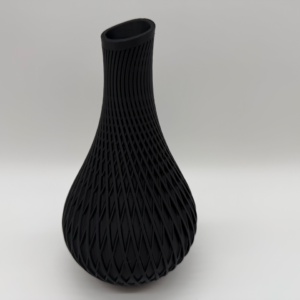 Premium Modern Black Vase with Geometric Design - Unique Interior Accent