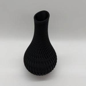 Alternative view of Premium Modern Black Vase with Geometric Design - Unique Interior Accent