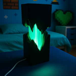 Premium Designer Table Lamp 'Split' with Split Black Design and Color Change - Mood Lamp with Remote Control